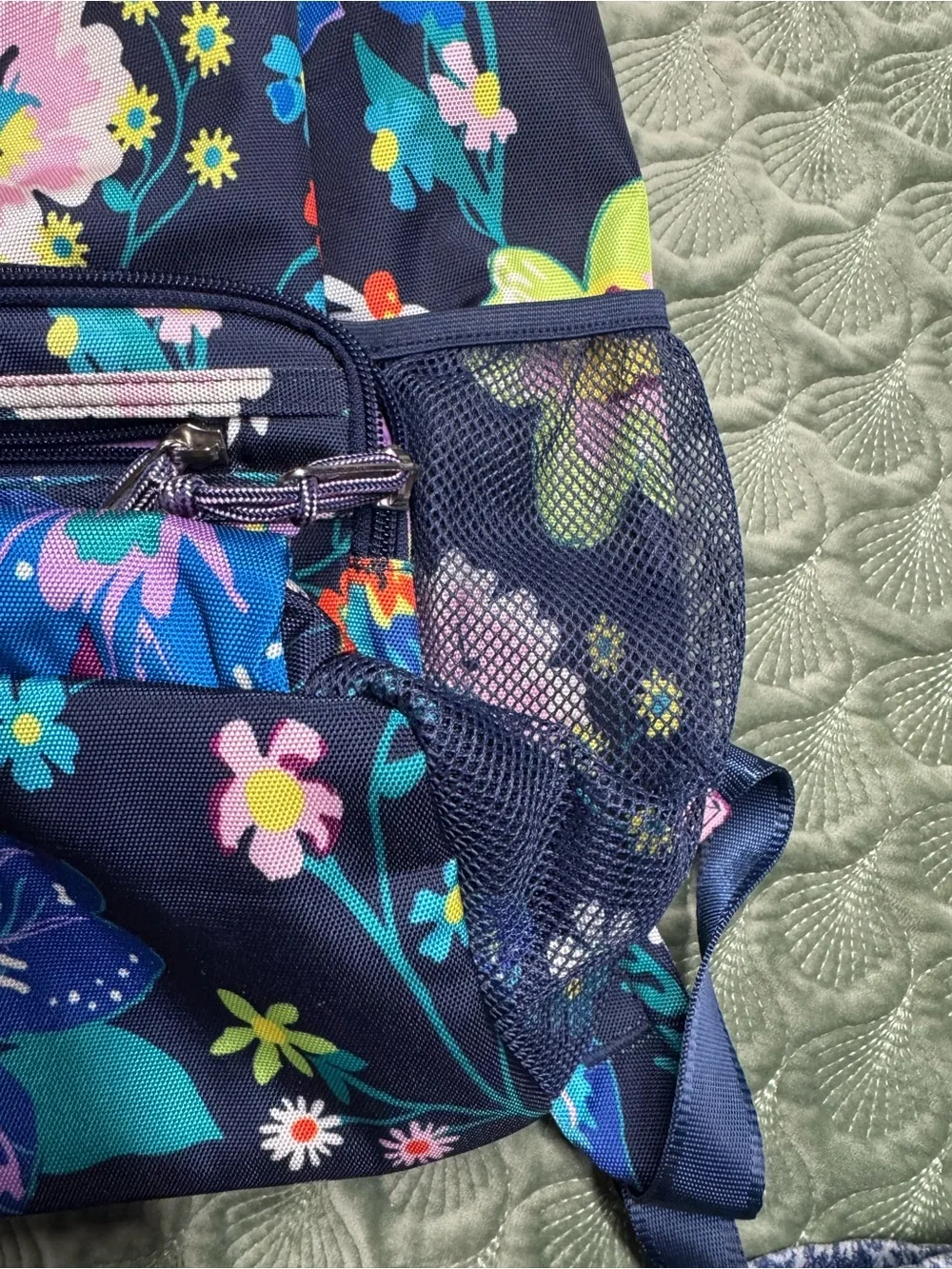 Vera Bradley lighten up daytripper firefly garden backpack EUC